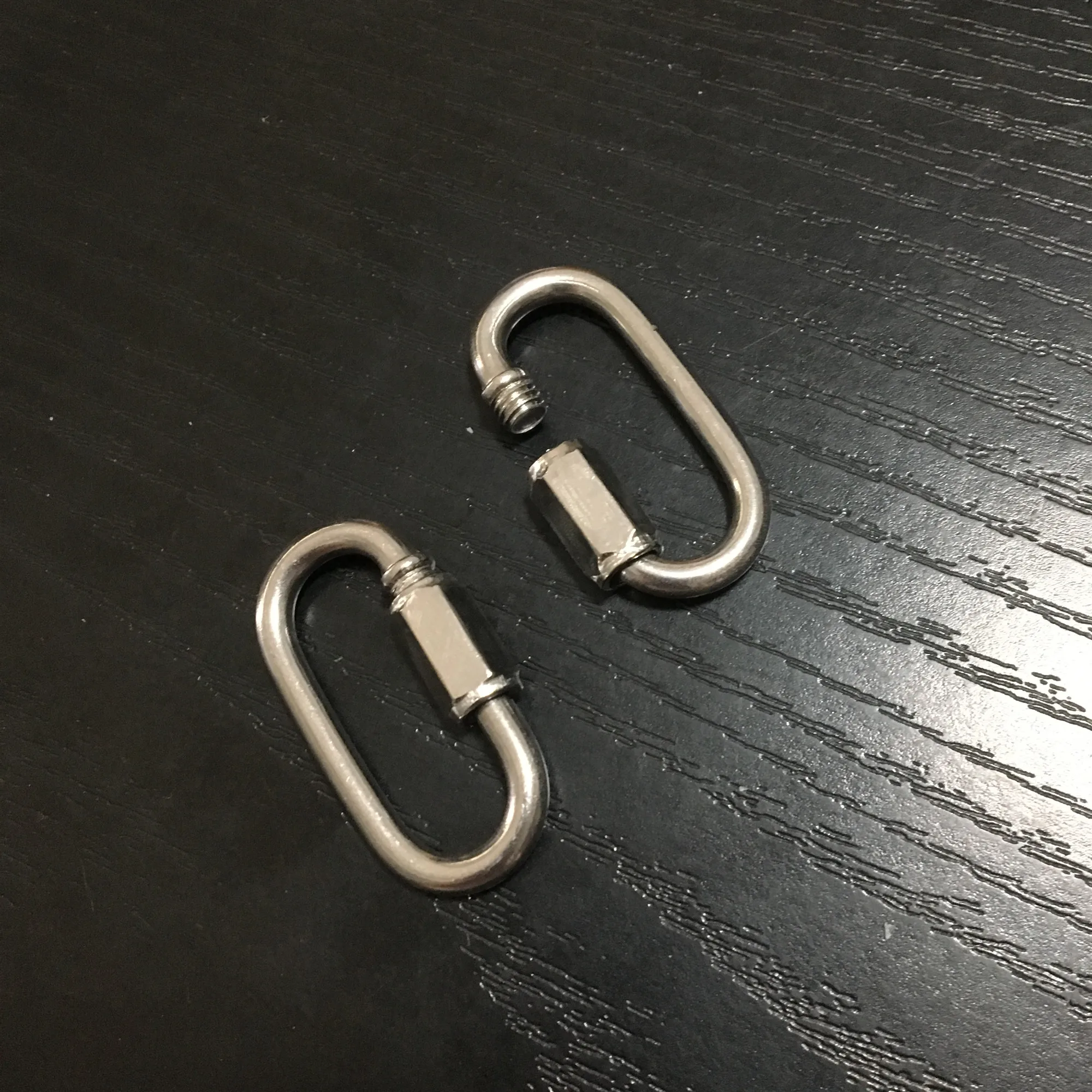 2 шт. овальные стальные застежки с винтовым замком для изготовления ожерелья