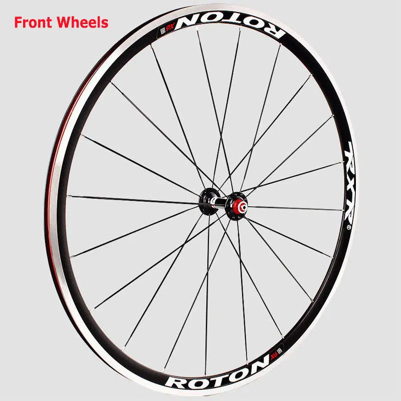RXR 700C MTB Wheelset алюминиевый сплав 7-11 скоростные колеса Горный велосипед V тормоз клинчер передние задние колеса Fit 7-11 S кассета - Цвет: Front Wheel-Black