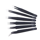 6 шт., антистатические пинцеты из нержавеющей стали