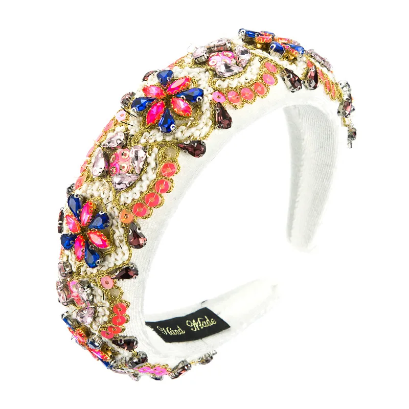 

Efily Bridal Crystal Flower Hairbands Pearl Headbands for Women Hair Accessories Party Luxury Headpiece Headwear Jewelry Gift