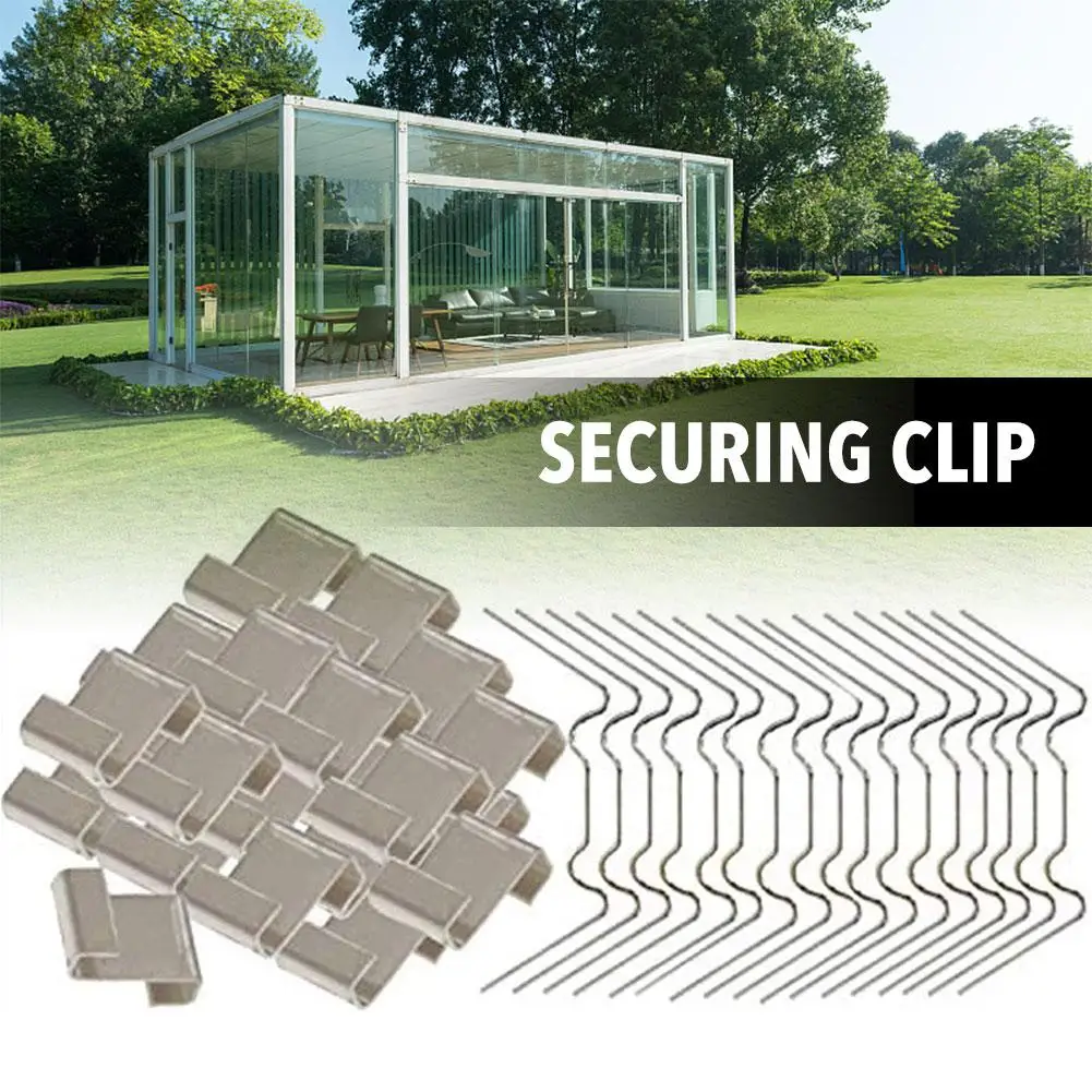 100 шт. стеклянные зажимы для теплиц из нержавеющей стали крепкие крепления