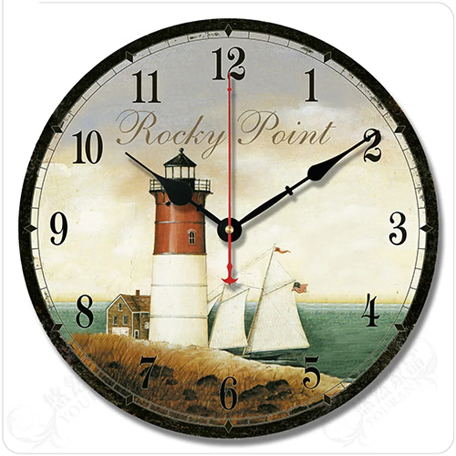 Wall Clock Silent Wooden Rose Nordic World Modern Home Large Wand Klok Big Watches Decor Shabby Chic BB50W | Дом и сад