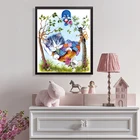 Набор для вышивки крестиком Zozack с маленьким толстым котом на качели, наборы для вышивки, узоры, напечатанные на холсте, сделай сам, DMC, домашний декор