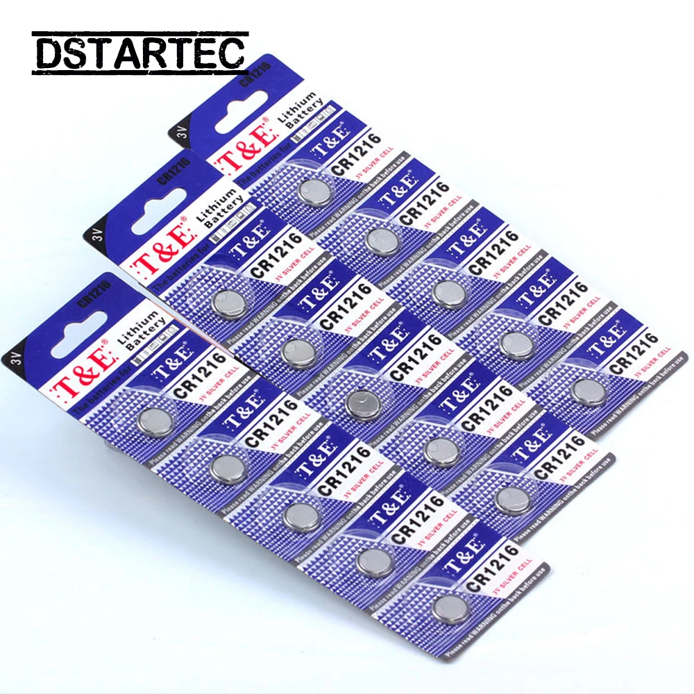 5 шт./карта 30 мАч CR1216 3 В литиевая Кнопочная батарея CR 1216 DL1216 BR1216 ECR1216 5034LC LM1216 монетные батареи для часов