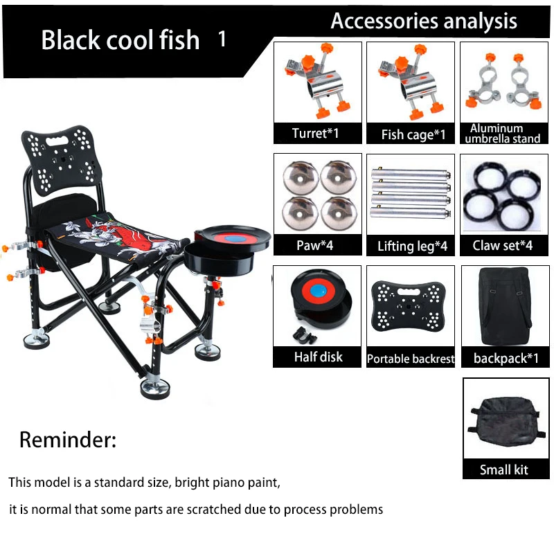 Aluminum alloy folding fishing chair multifunctional stool camping natural hiking | Спорт и развлечения