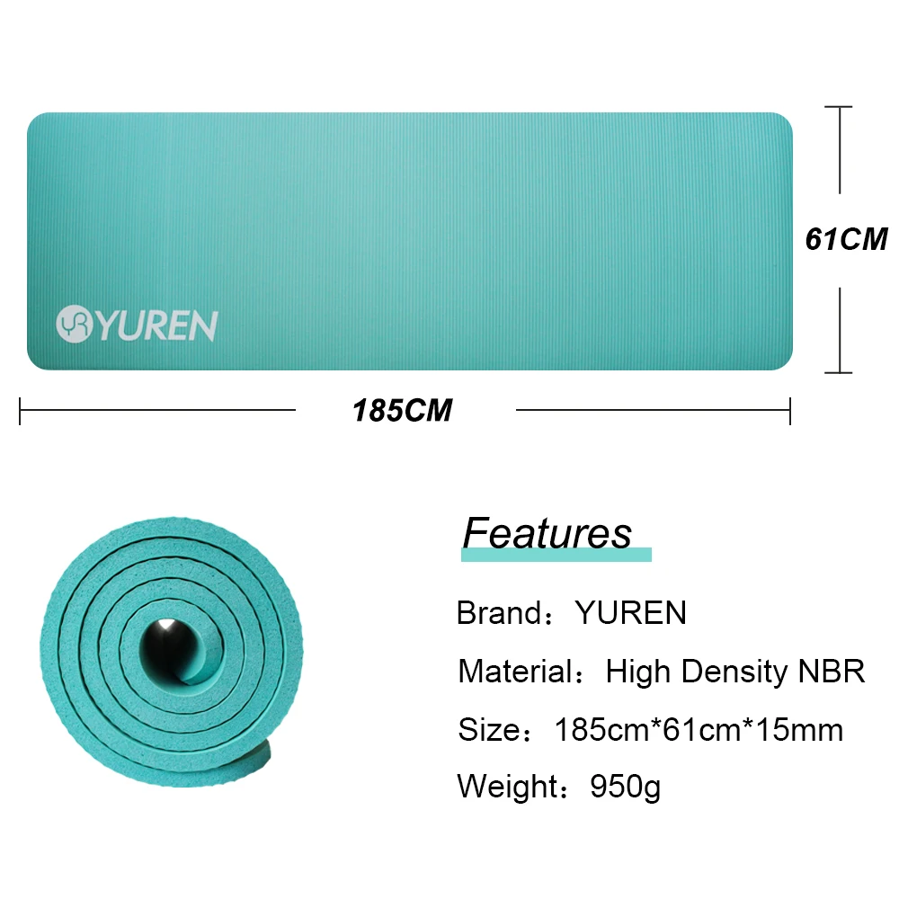 Толстый женский Коврик для йоги YUREN мягкая подушка из пенополиуретана спины