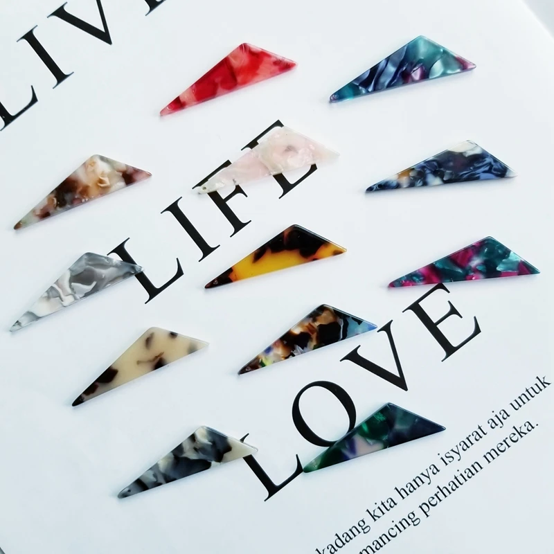 Треугольное акриловое Уксусное кислотное ушное кольцо для ногтей своими руками