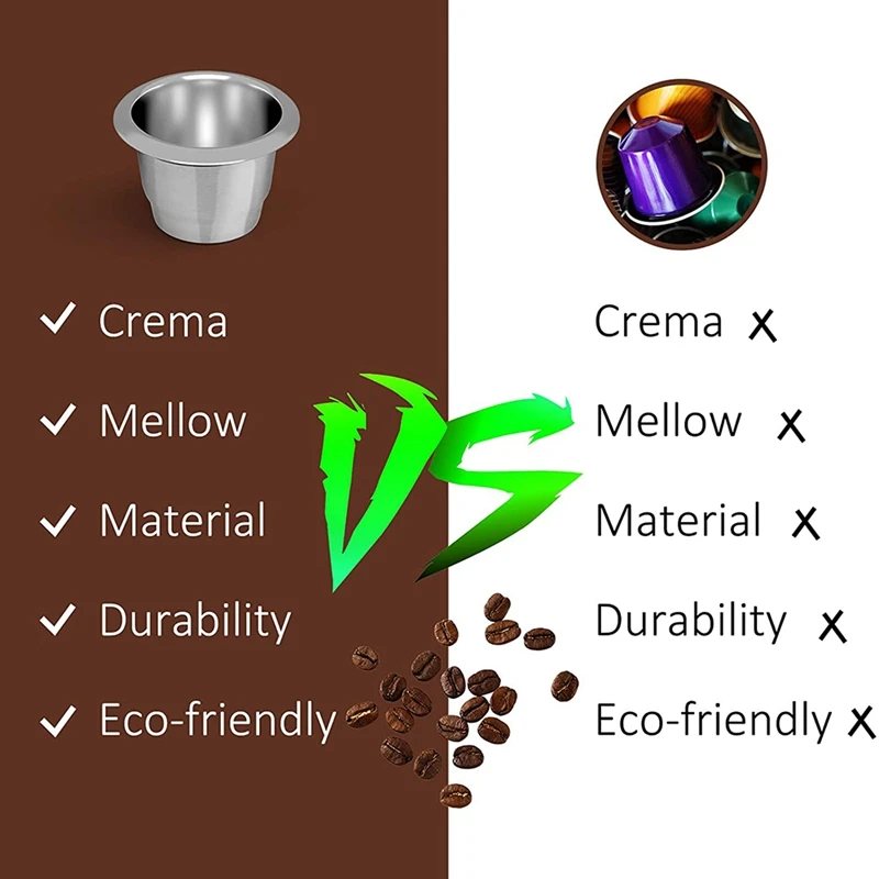 Многоразовые капсулы Nespresso-многоразовые для кофе чашки из нержавеющей стали