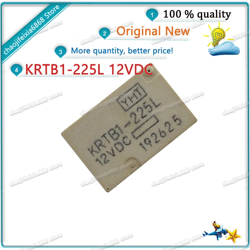 1 шт./лот! Реле электромагнитной мощности 12 В постоянного тока KRTB1 225L 5 контактов
