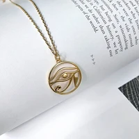 silvology sterling 925 silver art eye pendant necklace gold color openwork creative necklace for women friendship jewelry design