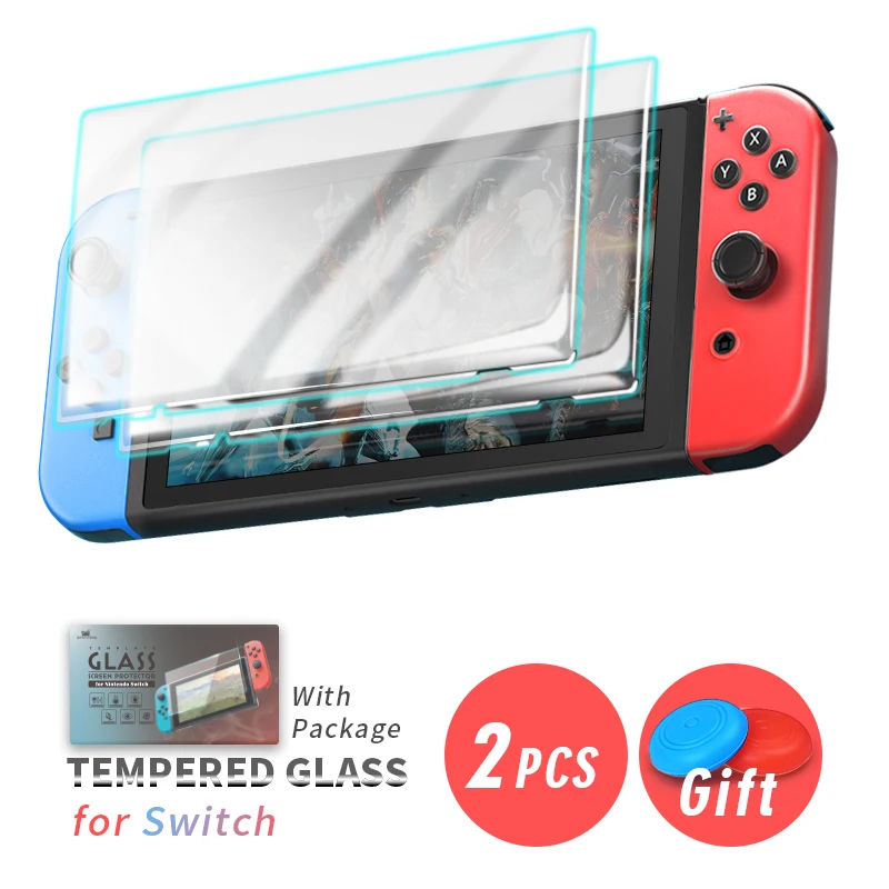 RETROMAX 2Pcs Glass Screen Protector High Hardness Full 9H For Nintend Switch Anti-scratch NS Console Accessories | Электроника