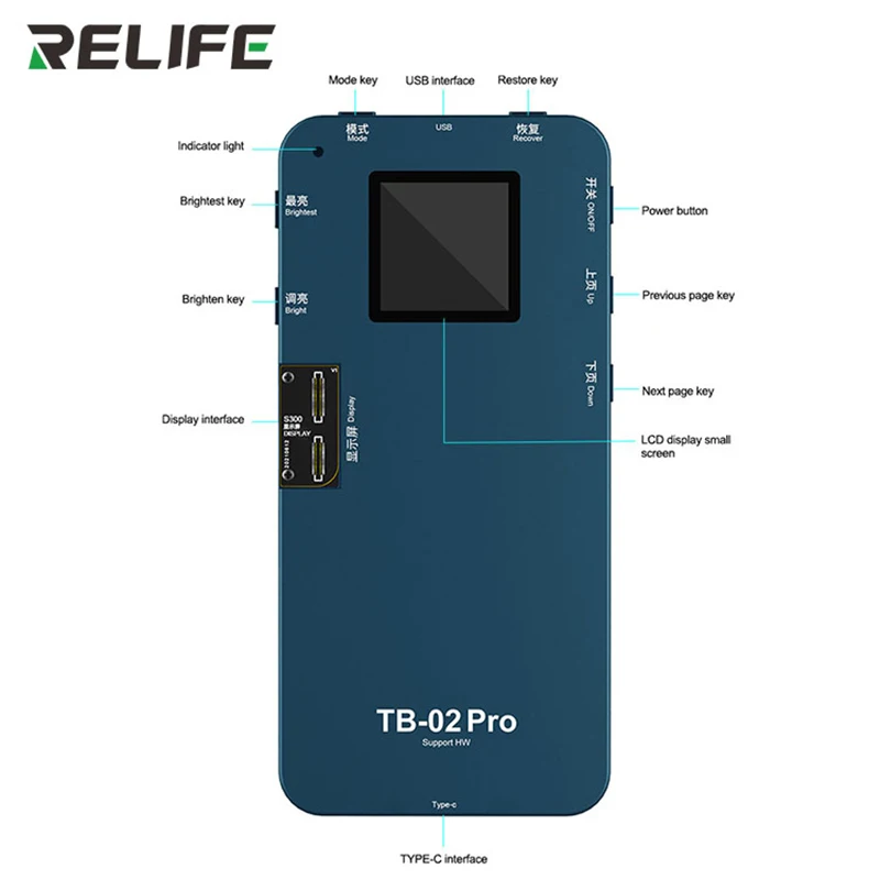 Тестер RELIFE TB 02 Smart IPHONE HW с ЖК-экраном тестирование дисплея HUAWEI touch может быть