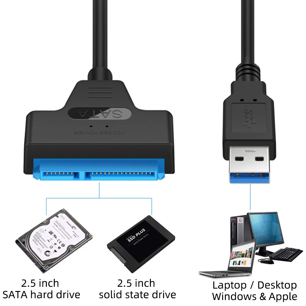 USB 3 0 SATA кабель к SSD HDD легкий привод 2 5 дюйма внешний мобильный жесткий диск