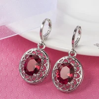 statement earrings fashion jewelry multiple colors cubic zircon eardrop clip on earrings 2020 for women