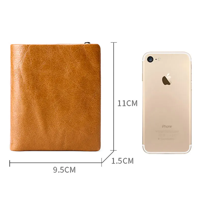 Новинка большие вместительные мужские кошельки из натуральной кожи винтажный