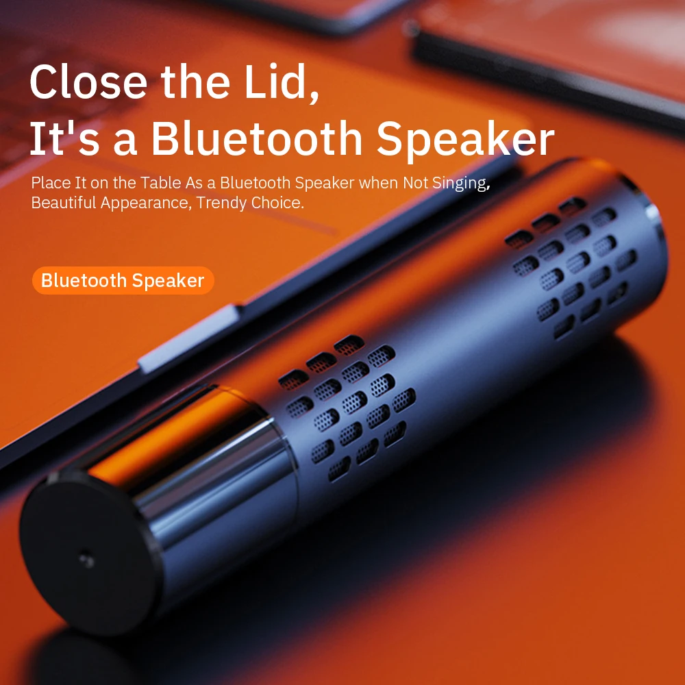 Беспроводной конденсаторный Студийный микрофон для телефона караоке Bluetooth