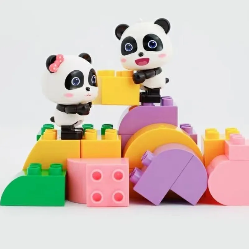 Детский автобус панда Кики Миу игрушка детский Плюшевые Блоки головоломки