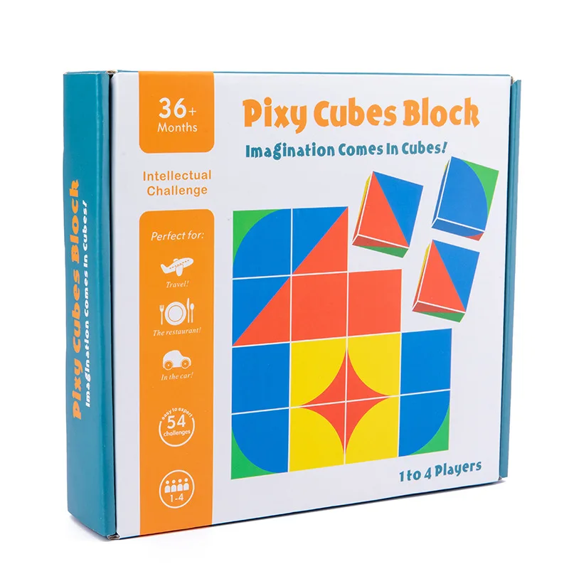 

Wooden cube building blocks Children's Educational Toys Three dimensional space thinking block Wood Intelligence Training Game