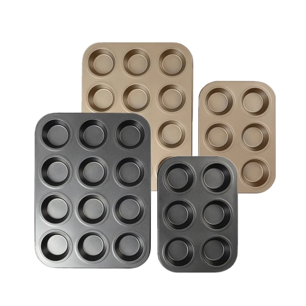 

4/6/12 Holes Cake Mold CupCake Baking Pan Nonstick Muffin Pastry Bakeware Desserts Tools Mooncake Mould Bakery Accessories
