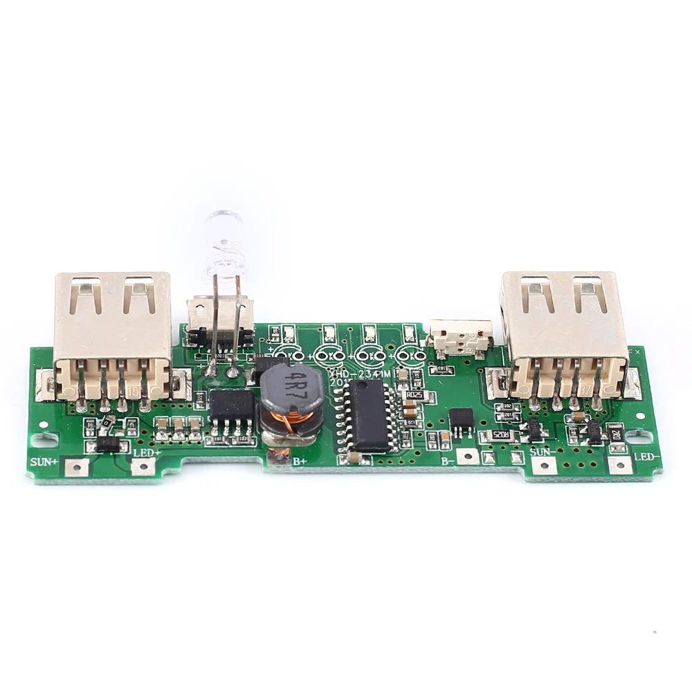 Модуль повышения мощности мобильного телефона с двойным USB дисплеем 5 В 2 А