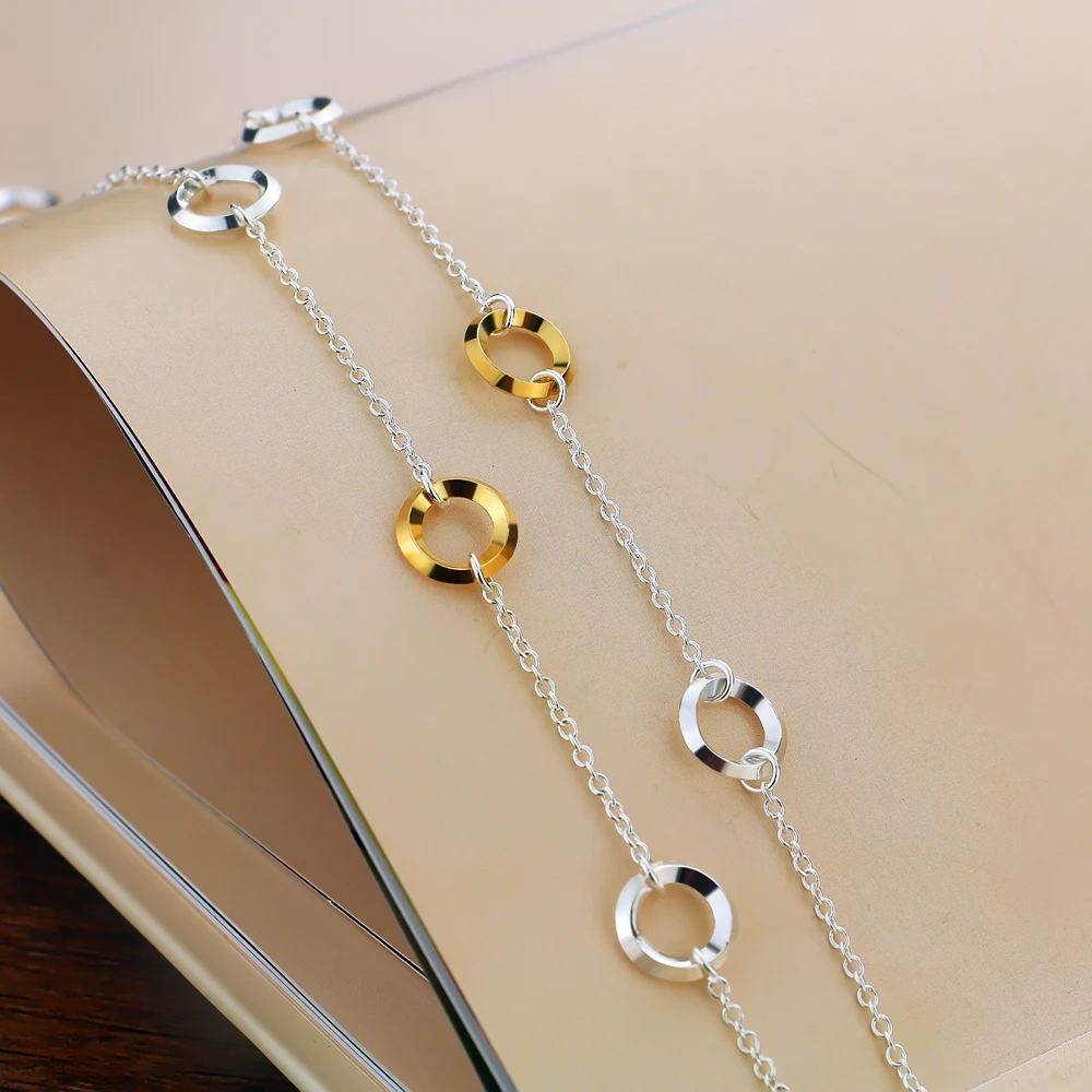 Новые Модные ботильоны с закругленным ожерелье 925 серебряные ювелирные изделия