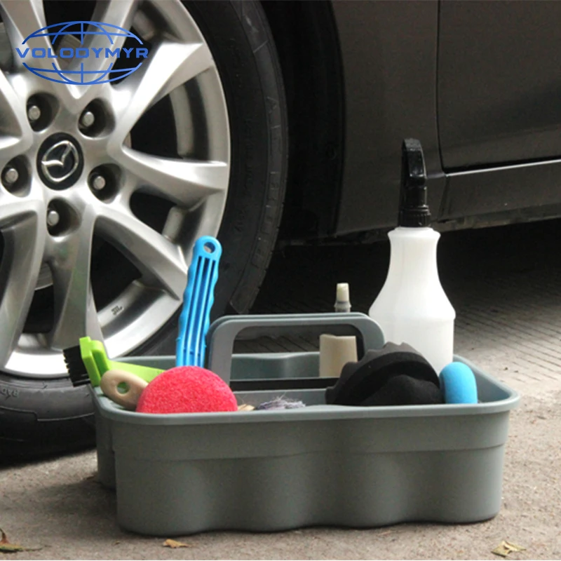 

Portable Tool Cart Plastic Cleaning Tool Box Small Classification Basket Cleaning Storage Box Car Gadget Car Organizer