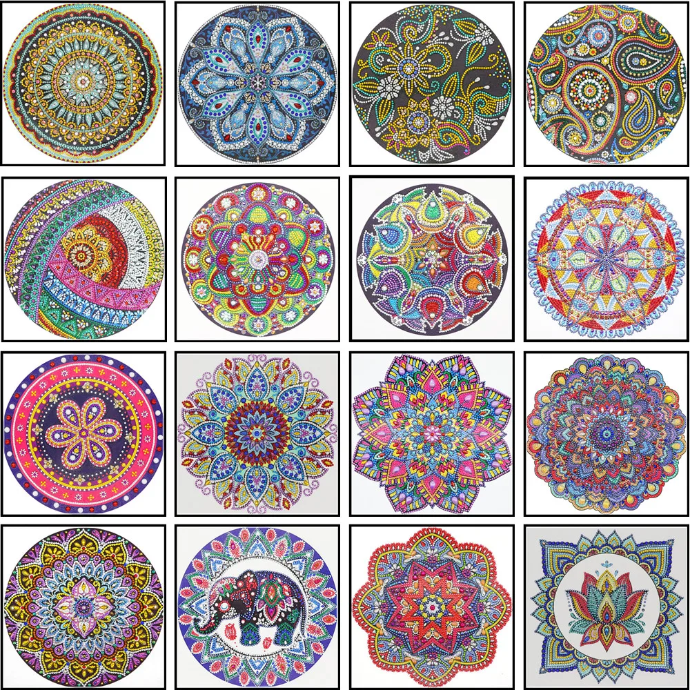 Алмазная 5d картина в форме цветка мандалы 3D алмазная вышивка для детей