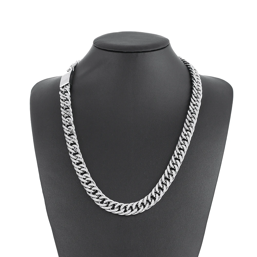 

Men's Buddha Necklace Stainless Steel Chain To Silver Color Curb Cuban Link Chain Buddha Necklace Gift for Men 60cm ZTN510-1