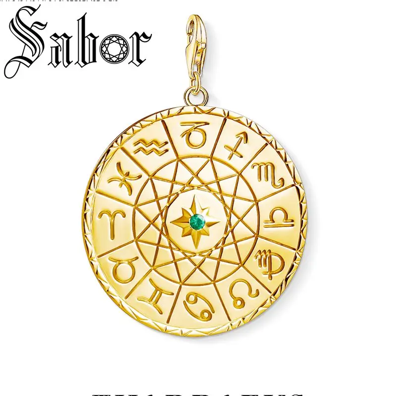 Звезда знак монета золотой цвет Шарм Кулон винтажный подарок подходит браслет