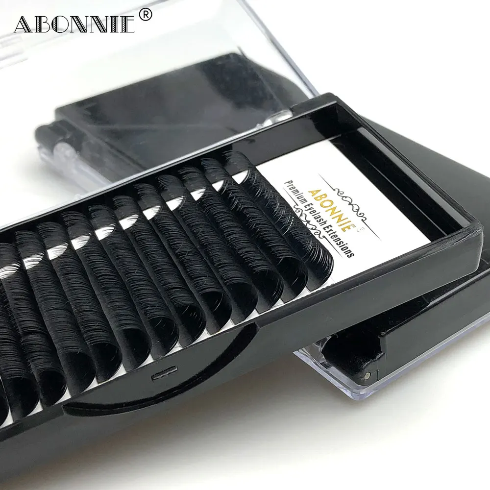 

Abonnie 16 Rows Classic False Eyelash Extension 005-025 MM C D 8-17 MM Individual Extension Fans Makeup Mink Hair Eyelash