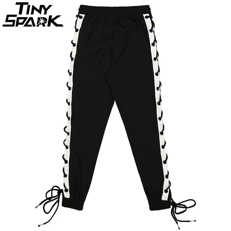 Брюки в стиле Харадзюку 2019 спортивные штаны для бега уличная одежда с лентами
