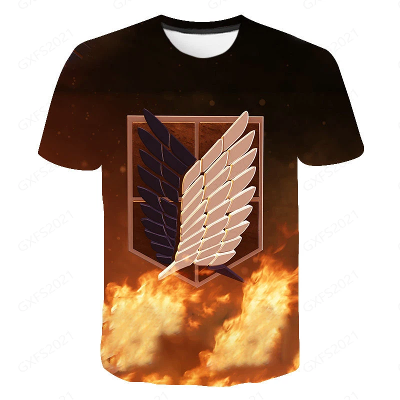 

Latest 3D T-Shirt In Summer Men's Women's Fashion Party Street T-Shirt Cartoon Attack On Titan Print Funny Short Sleeve Hot Sale