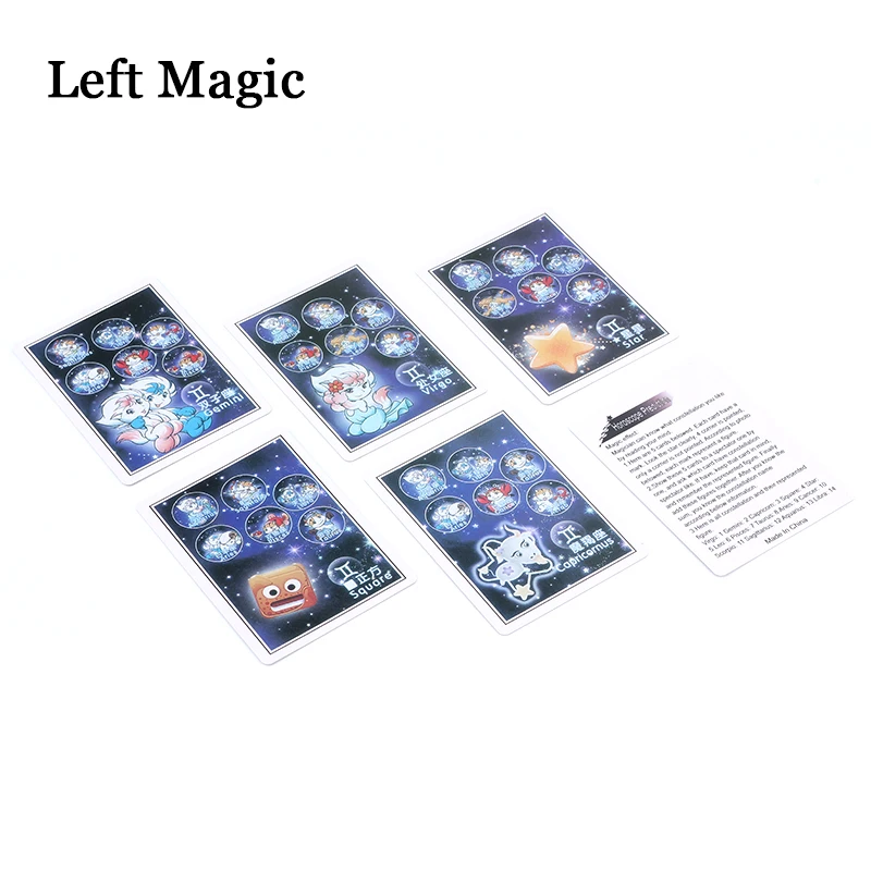 

Horoscope Prediction Cards Magic Tricks Mentalism Mind Magic Props Close Up Magic Trick Props Close Up Gimmick