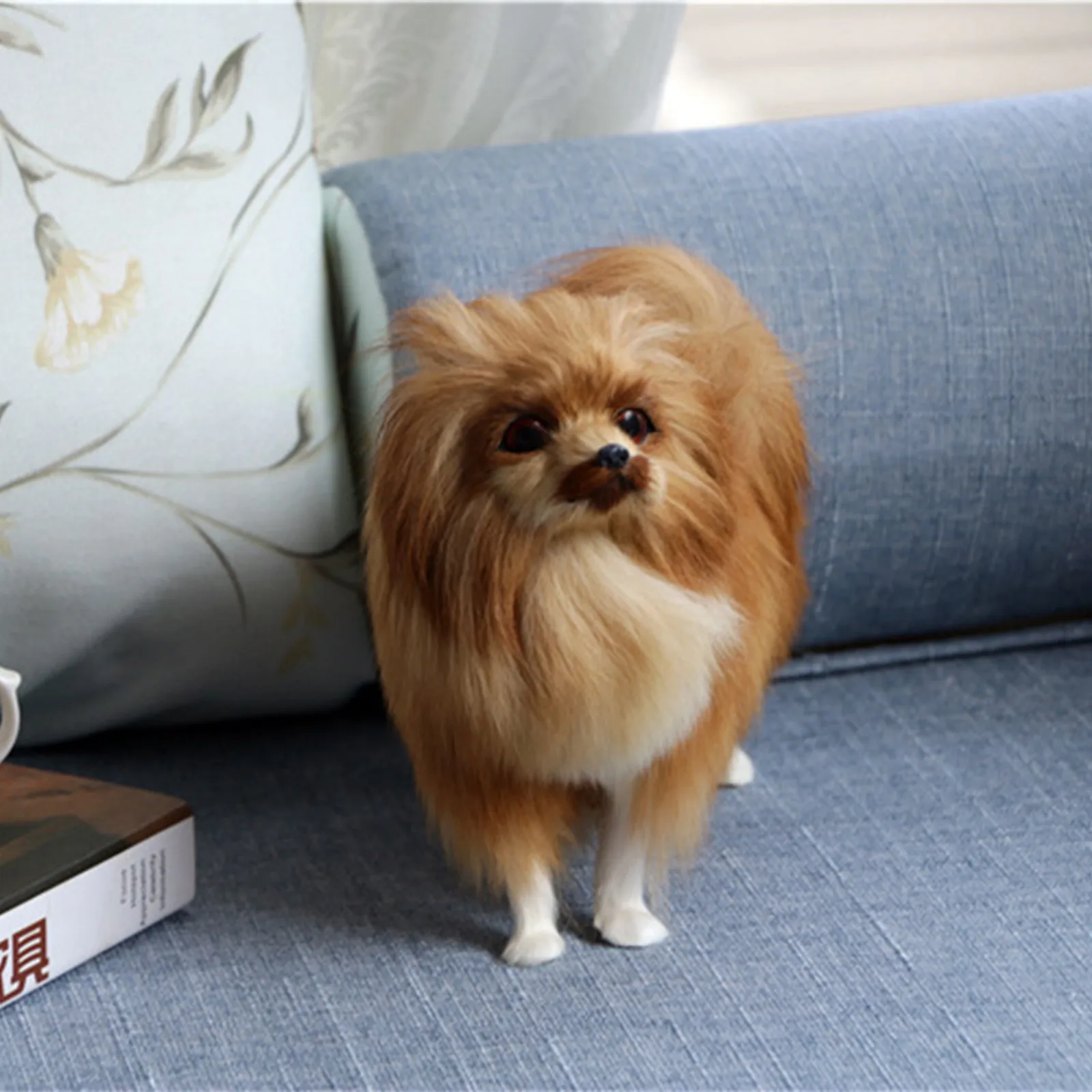 

Моделирующая пушистая собака 22x19x7 см, модель, плюшевые игрушки, креативный Декор животного, подарки для детей, прочный, очень безопасный и бе...