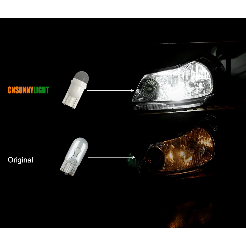 CNSUNNYLIGHT 2 шт. T10 W5W светодиодный фонарь для салона автомобиля 3030 сигнал поворота 12 В