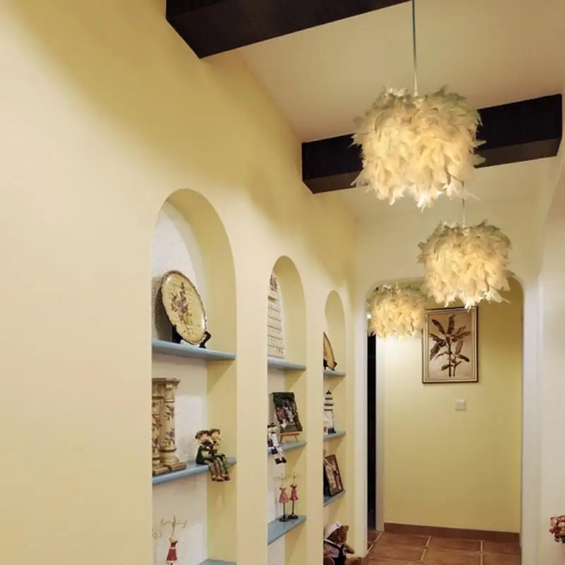 

Mini Chandelier Dining Hang Simple Bedroom Feather Chandelier Warm Princess Dining Room Hanging Simple Bedroom Feather