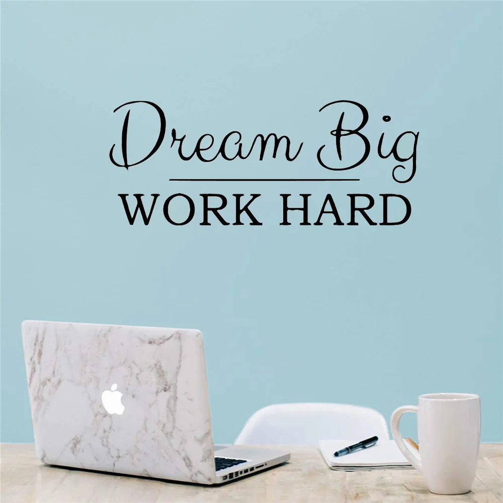 Мечта о большой работе твердая фраза для офиса настенная наклейка декор кабинета
