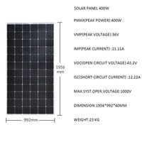 solar panel 400w 24vphotovatic panels 400w 3200w 4000w 4800w 5600w 6000w 6800w 8000w 220v110v 380v off on grid battery charger