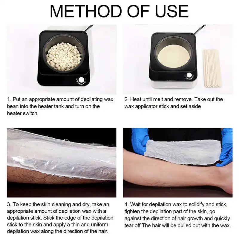 3 шт./компл. электрическая мини-машина для нагрева воском 100 г восковая фасоль 10