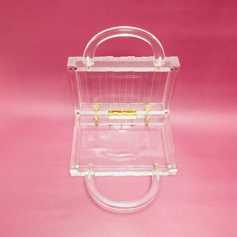 Clear Acrylic Box Evening Bags Women Brand Designers Transparent Small Square Tote Handbag Female Clutch Purses Dinner Party New | Багаж и