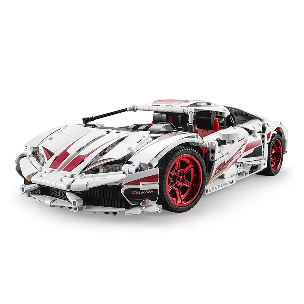 MOC Technic RC автомобиль Lamborghinis Huracan LP610 Супер гоночный пульт дистанционного управления автомобиля строительные блоки кирпичи Детские модели игрушки - Цвет: without RC