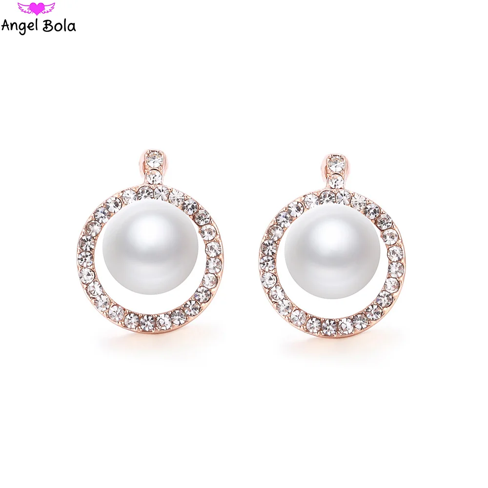 Серьги гвоздики с жемчугом модные ювелирные изделия элегантные стильные серьги