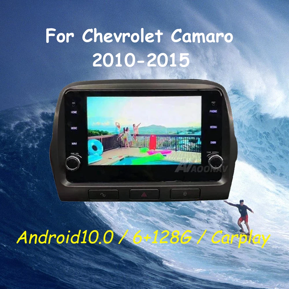Android 10 навигация GPS автомобильное радио для Chevrolet Camaro 2010 2011 2012 2013 2014 2015 HD сенсорный