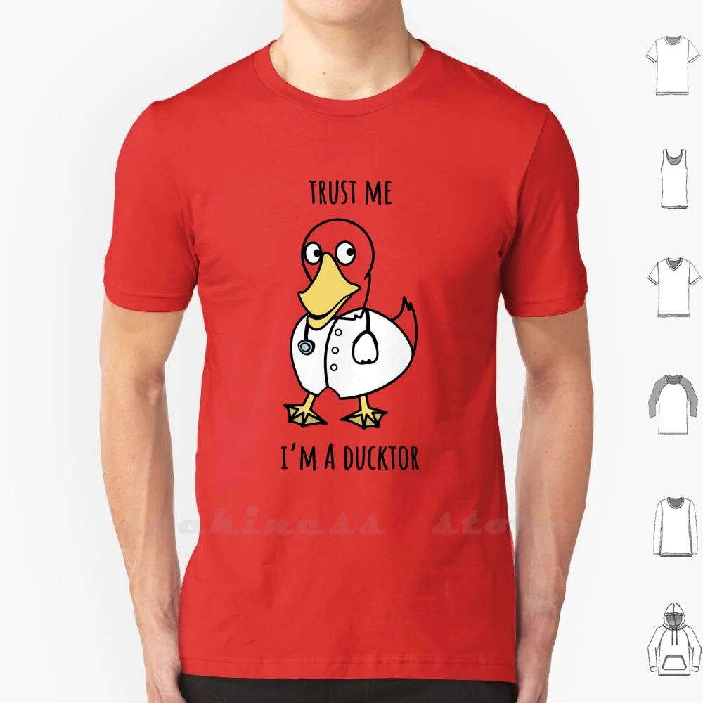 

Ducktor T Shirt Custom Design Print Duck Funny Cute Pun Nurse Animal Dogtor Stethoscope Animals Duck Ducktor Trust Me Im A