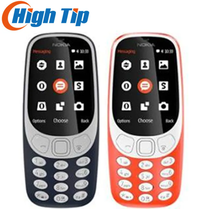 Разблокированный сотовый телефон Nokia 3310 (2017) две/одна Sim-карты экран 2 4 дюйма 2G GSM