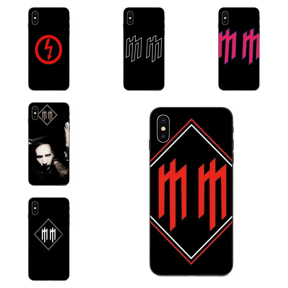 Мягкие чехлы из ТПУ Fundas Marilyn Manson Logo для Apple iPhone 4 4s 5 5S SE 6 6S 7 8 Plus X XS Max