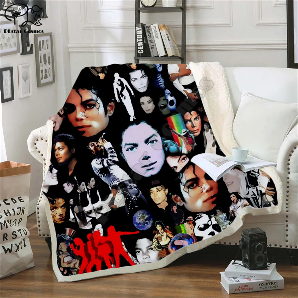 

Michael Jackson pattern Fleece Blanket 3D full printed Wearable Blanket Adults/kids Fleece Blanket drop shippng style -2
