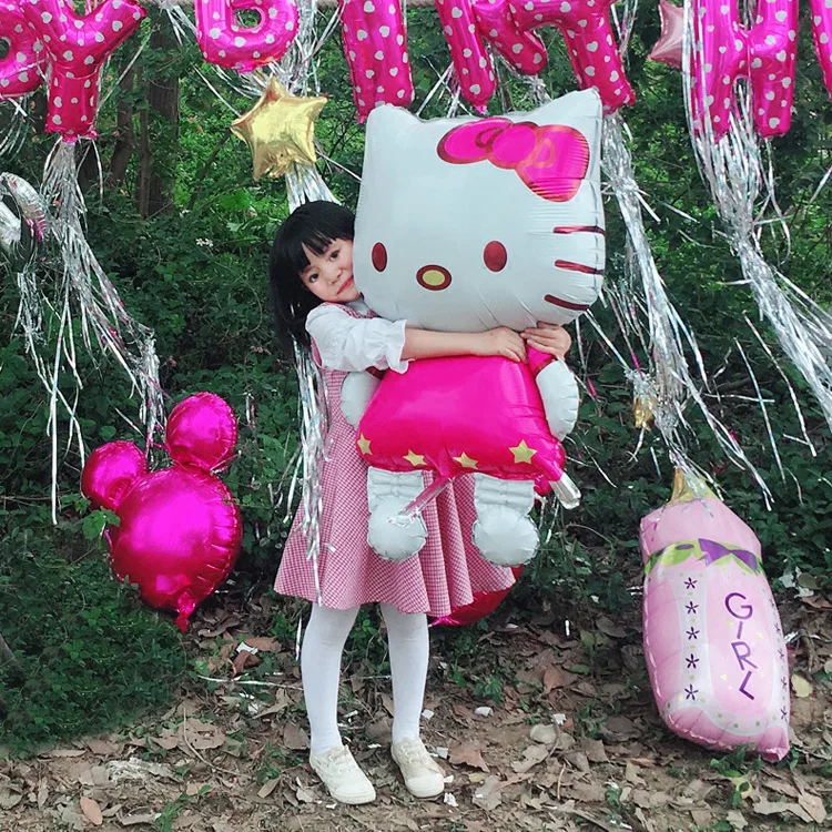 114*70cm Large Size Hello Kitty Cat Foil Balloon Cartoon Wedding Birthday Party Decoration Inflatable Air Classic Toys | Дом и сад