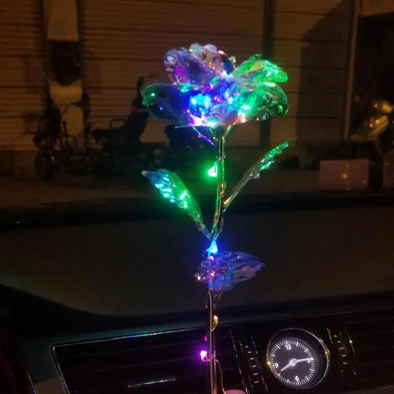 

Drop Shipping Valentine's Day Creative Gift 24K Foil Plated Rose Gold Rose Lasts Forever Love Wedding Decor Lover Lighting Rose