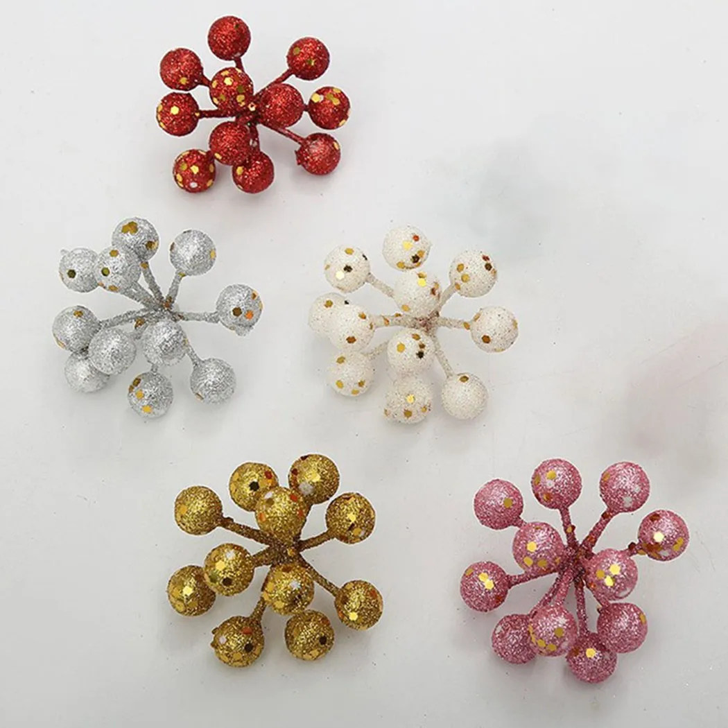 Мини Искусственные фрукты рождественские жемчужные ягоды искусственный цветок